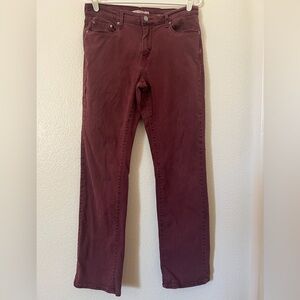 Levi's Men's 505 Straight 30x32 Deep Red Pants